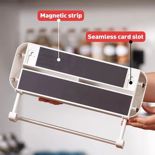 3 IN 1 Magnetic Plastic Wrap Dispenser with Cutter